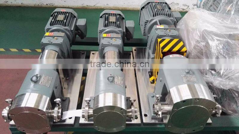 Stainless Steel Rotary Lobe Electric Food Grade Liquid Transfer Sanitary Pump