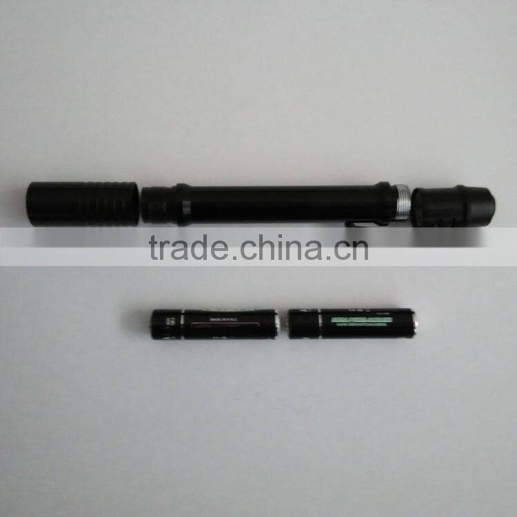 hot selling Aluminium alloy 2xAAA Battery LED flashlight pen style light