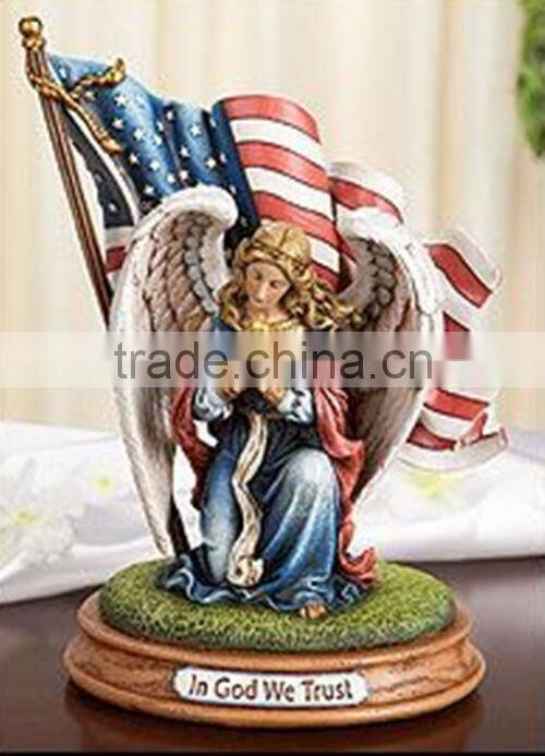 Frag decorate resin angel sculpture
