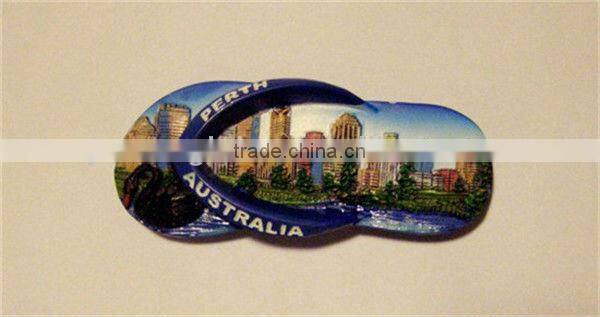 Tourist resin shoes shape fridge magnet