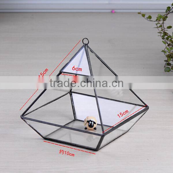 Micro landscape terrarium ornament hanging crystal glass flower vase