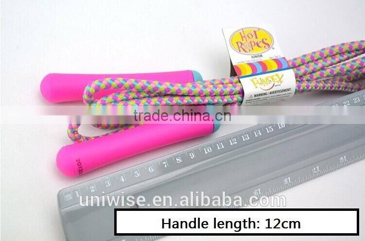 UIC-JR20 children jump ropes, plastic woven rope skipping