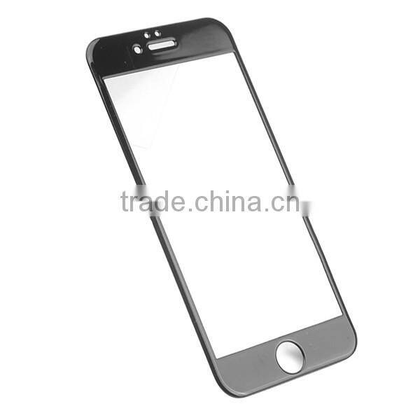 Glossy carbon fiber tempered glass screen protector for iPhone 6