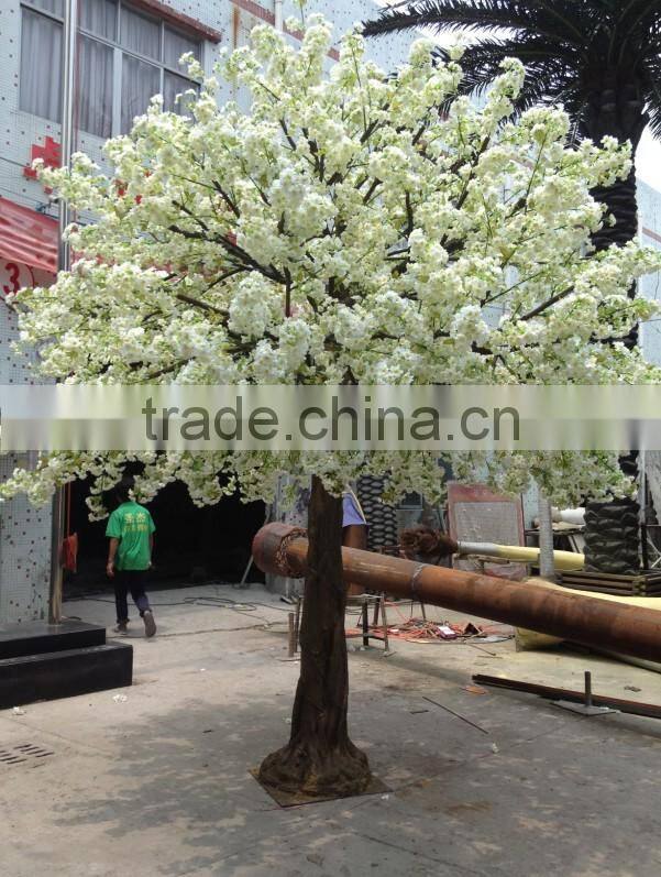 SJ223002 artificial cherry blossom sakura tree large plastic white color flower tree