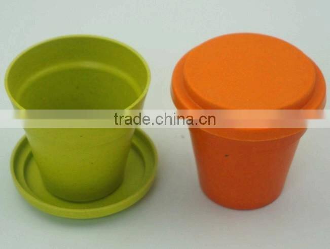 Eco-friendly bamboo fiber flower pots