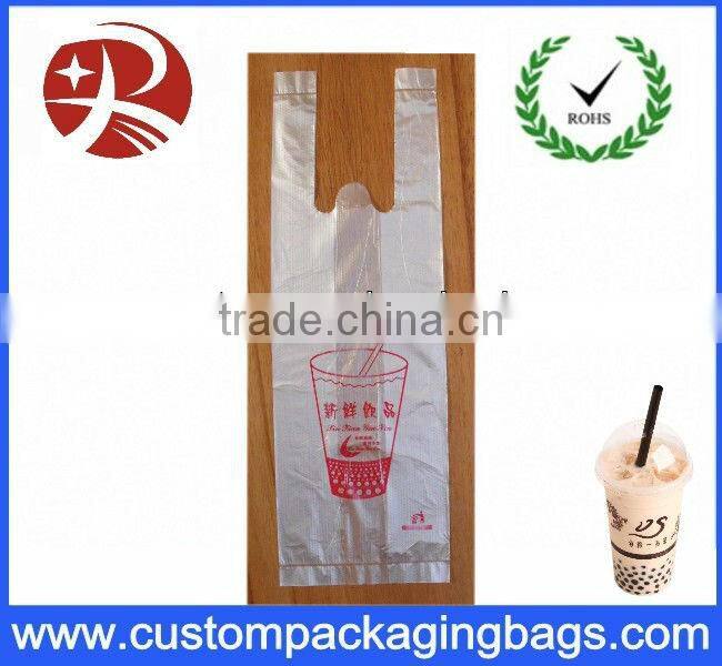 custom printing plastic T-shirt market packaging bag