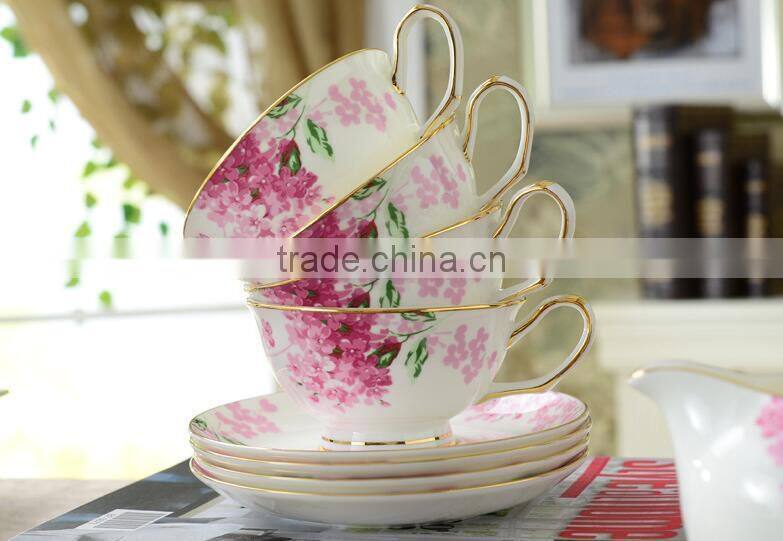 Drinkware wholesale alibaba wedding return gift grace tea ware 17 pcs ceramic tea set, tea pot set, bone china tea set