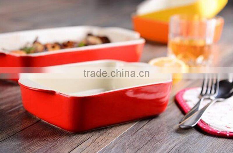 2016 HOT Wholesale Eco-friendly Ceramic bakeware dinnerware set
