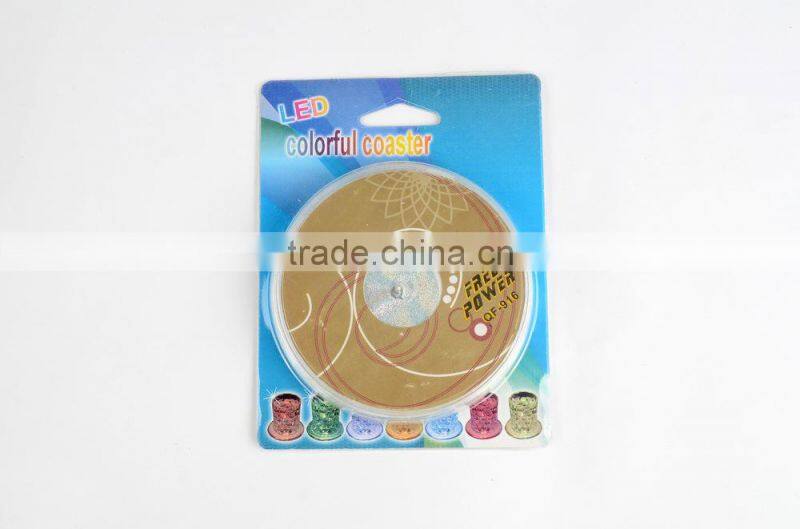 2016 new product promotional led coaster/ led sticker coaster for the party/events