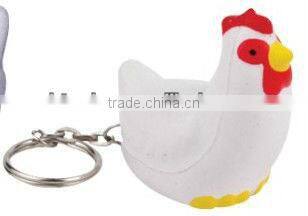 Chicken shape soft PU foam keychain