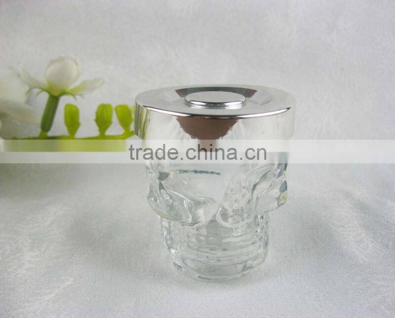 50ml colored round shaped skull shot wine glass / drinking glass