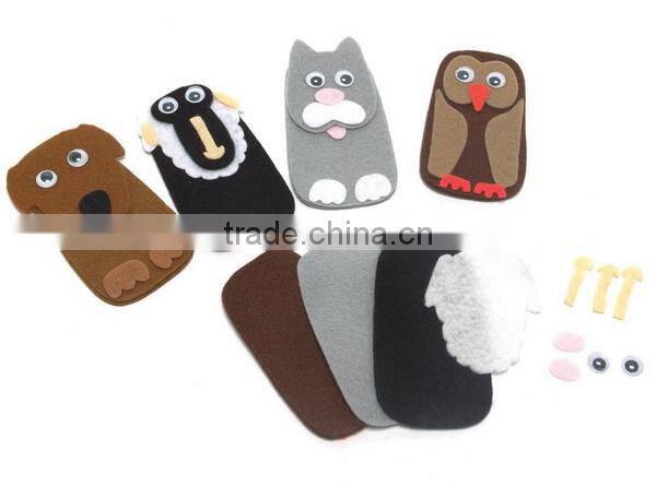 high quality premium new custom non-woven felt diy zoo animal craft kit for kids baby educational toy manufacturer in China OEM