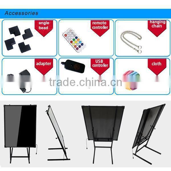 Semi-outdoor tempered glass panel LED writing board illuminated LED message board restaurant LED advertising board