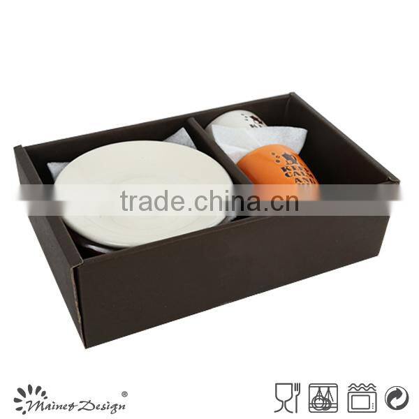 2015 New product dinnerware milk mug with saucer