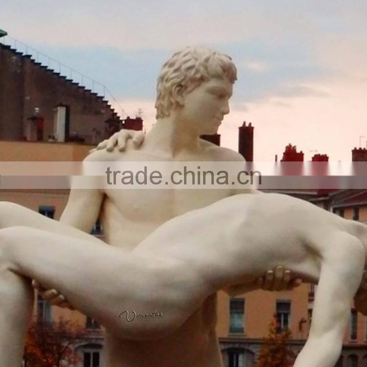 Outdoor decoration marble sculpture gay statues
