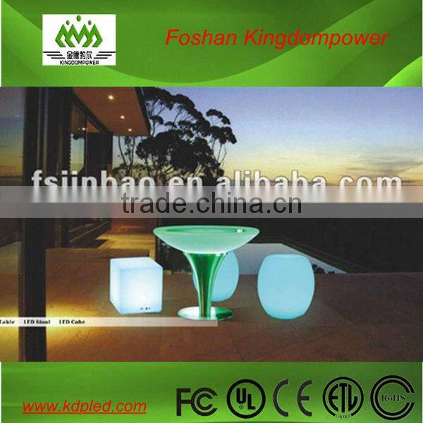 outdoor furniture led color changing lounge table