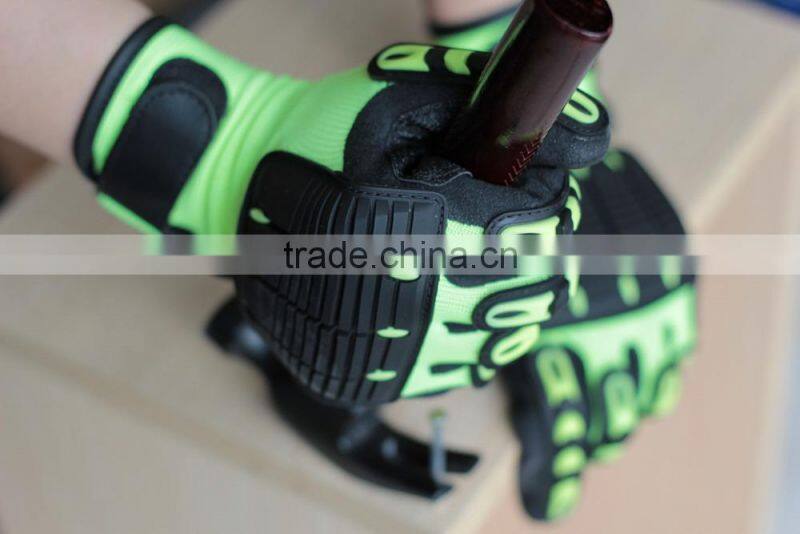 NMSAFETY HPPE impact construction safety mechanic work glove for anti abrasion