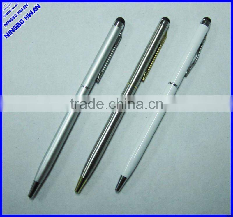 High quality aluminium barrel promotional thin metal ballpoint pen
