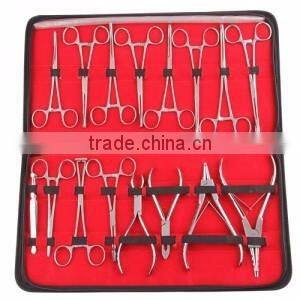 Professional Body Piercing Jewelry Tool Kit including Piercing Needles