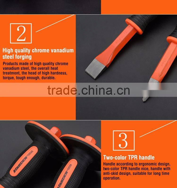 Hexagonal Forged Cold Moil Point Chisel With TPR Handle