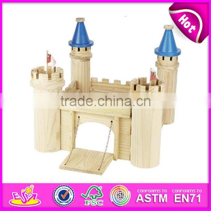 2016 New fashion children wooden fairy castle toy W06A095