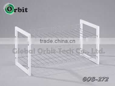 Home products stable quality simple square metal 2-tier shoe rack