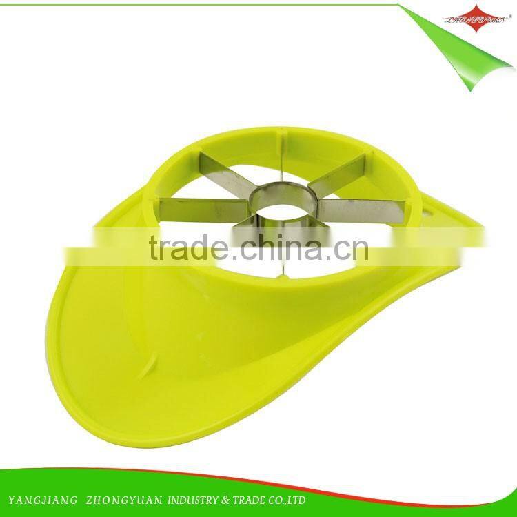 ZY-F1489 wholesale manual green stainless steel apple cutter slicer