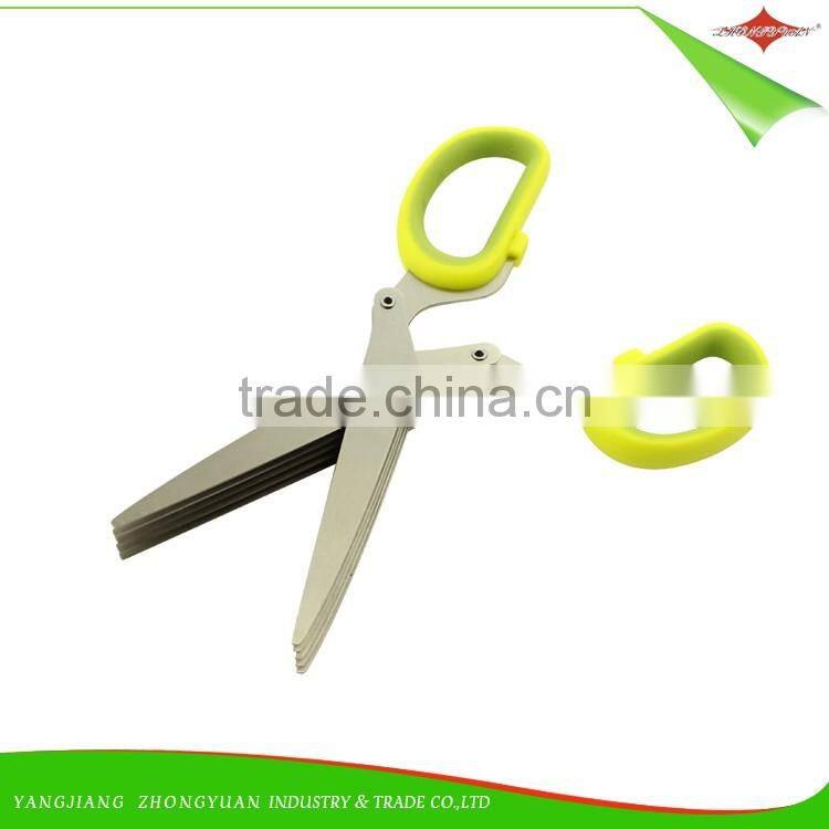 ZY-J1065 5 blade shredder herb scissor kitchen multi blade scissor vegetables cutting scissors