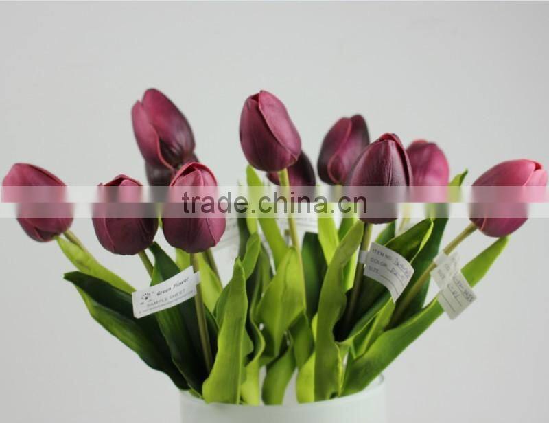 30pcs/lot Tulip Artificial Flower PU artificial bouquet Real touch flowers For Home decoration Wedding Decorative Flowers