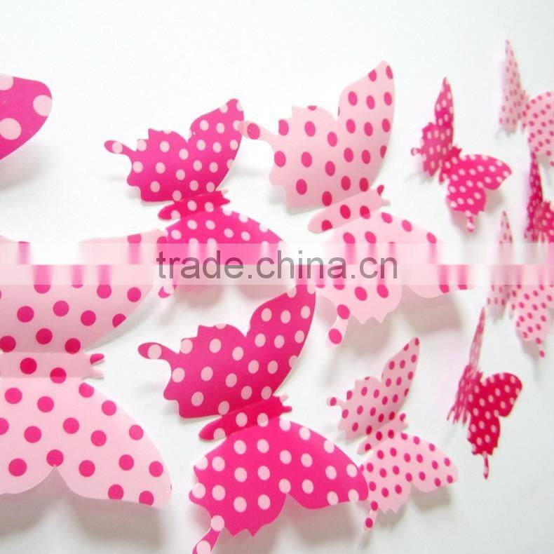 3D Blue And White Porcelain Series Butterflies Wall Stickers Home Living Room Decoration