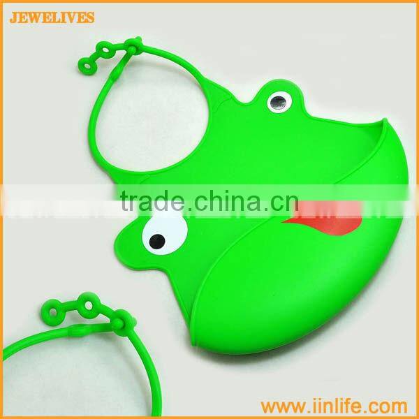 Red MONKEY Silicone Washable Baby Bib Infant Feeding Food Pocket