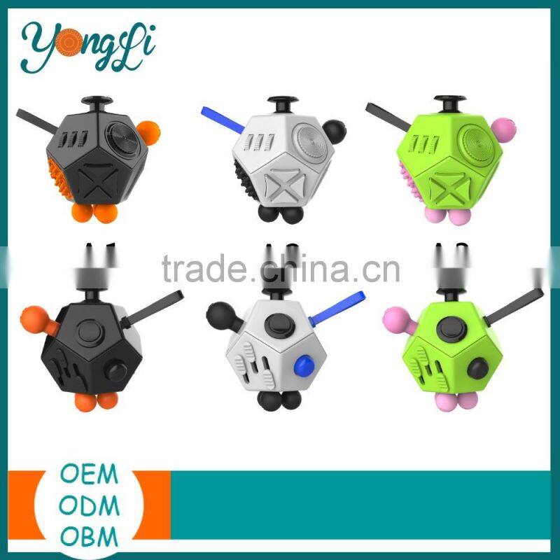Relieves Stress and Increases Focus for Adults and Children with ADHD ADD OCD Autism 12-Side Fidget Toys