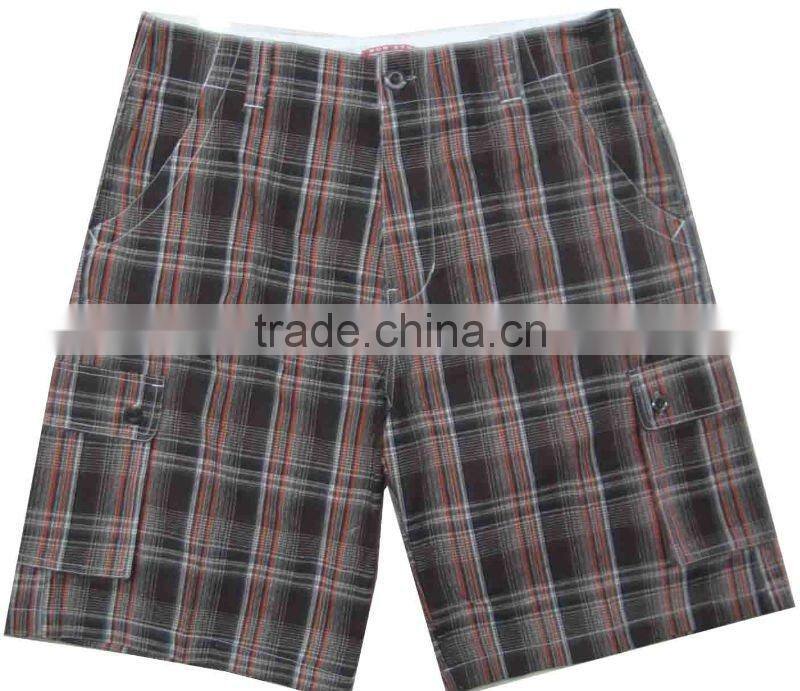 POPULAR!BU-090A Men's YD Check Shorts