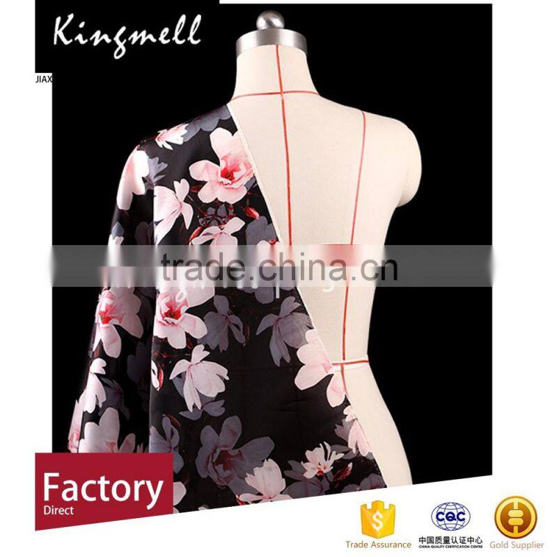 Custom new design digital printing on 100% organza silk fabric