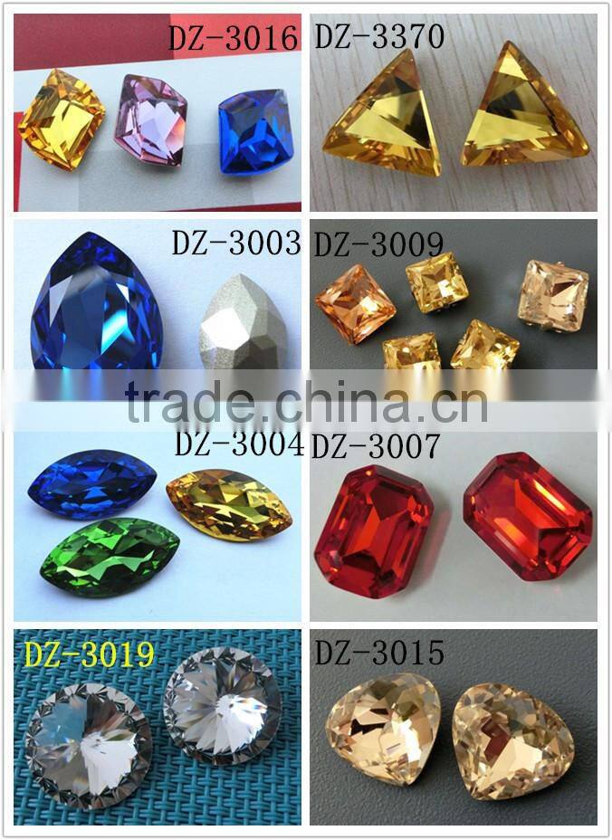 lead free pointed back decortive yiwu crystal jewelry