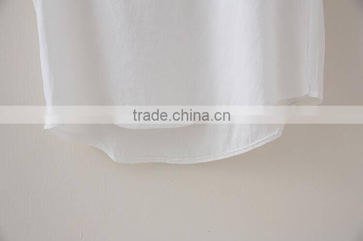 Fashion women cotton linen t shirt