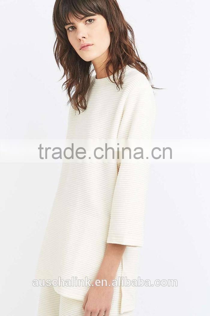 best selling women 100% polyester white sweatshirt for sale
