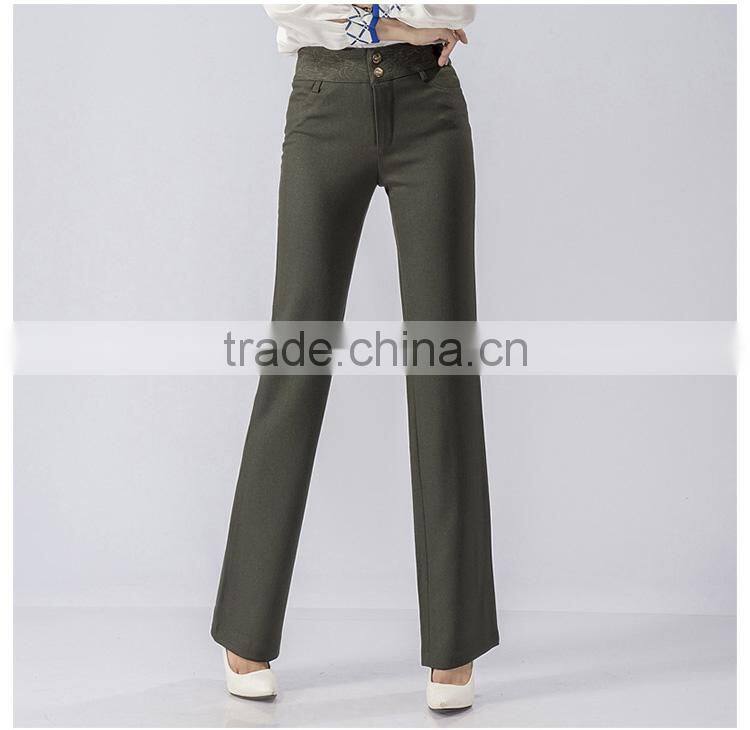 2017 spring and autumn pants waist straight middle-aged thin size casual pants Pendant pants custom made