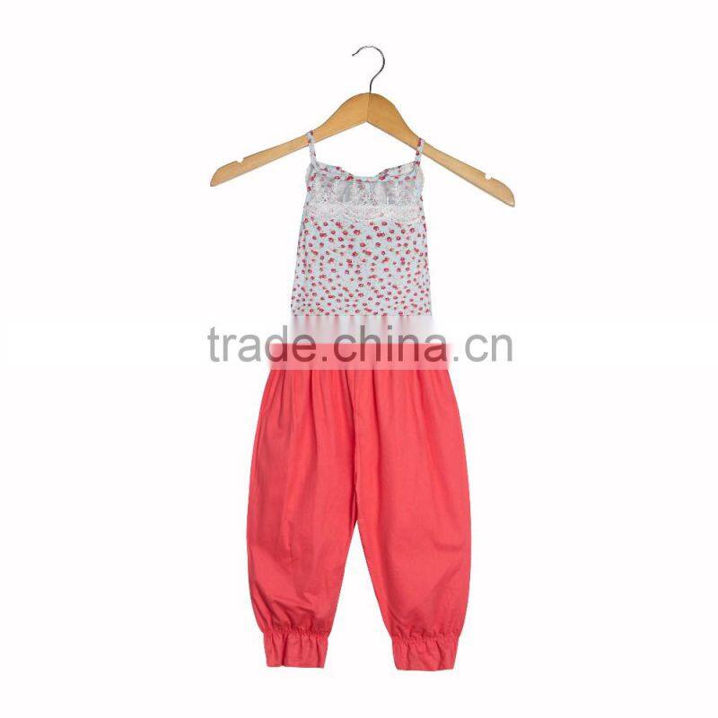 Wholesale new rompers Backless baby girl jumpsuits 2017 kids long pants kids clothes