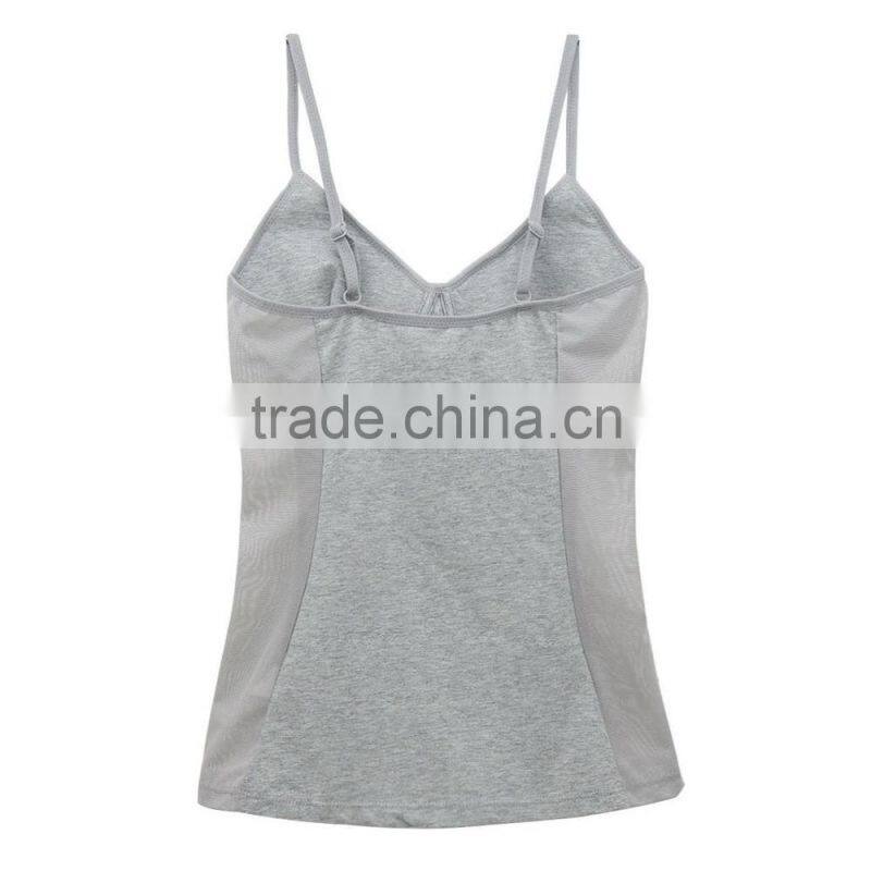 OEM/ODM Service Sexy Women Adjustable Strap Built In Bra Tank Tops Body Underwear For Sleeveless