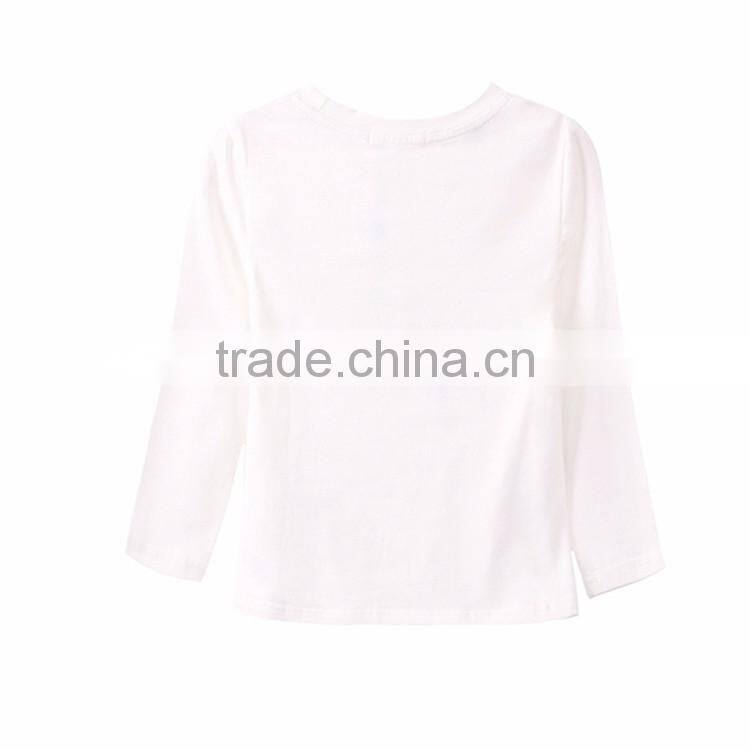 YAKUYIYI Hot Sale Girl White Cartoon Print Long Sleeve Casual Tee Shirt