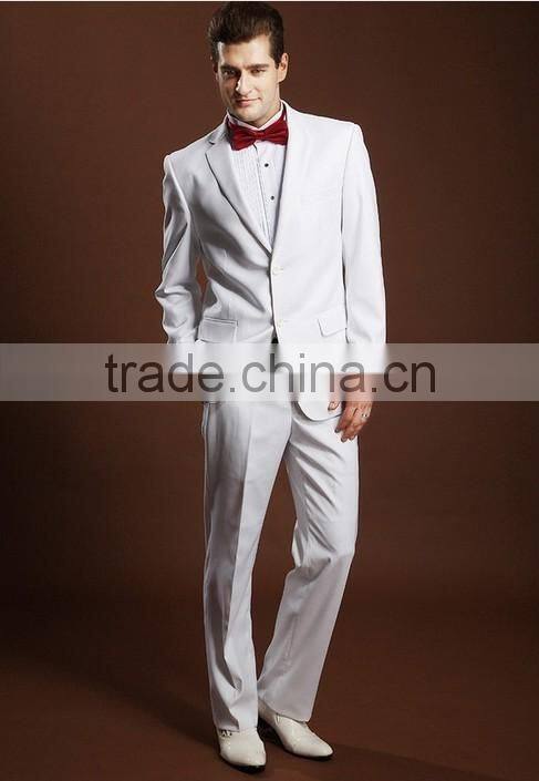 latest white pant coat design men wedding suits pictures