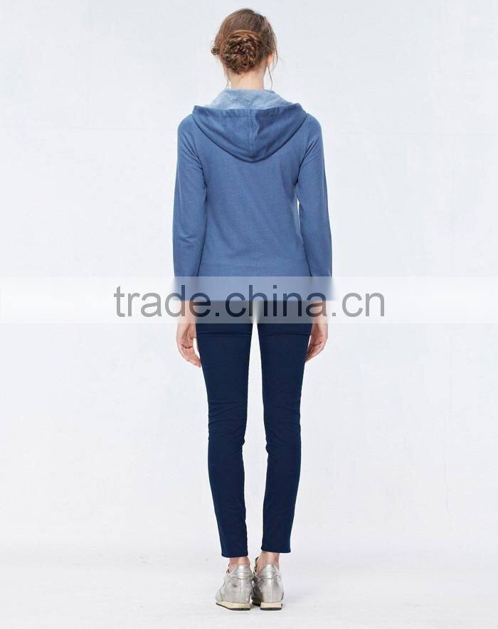 Classic high quality casual long sleeve wholesale plain zip hoodies