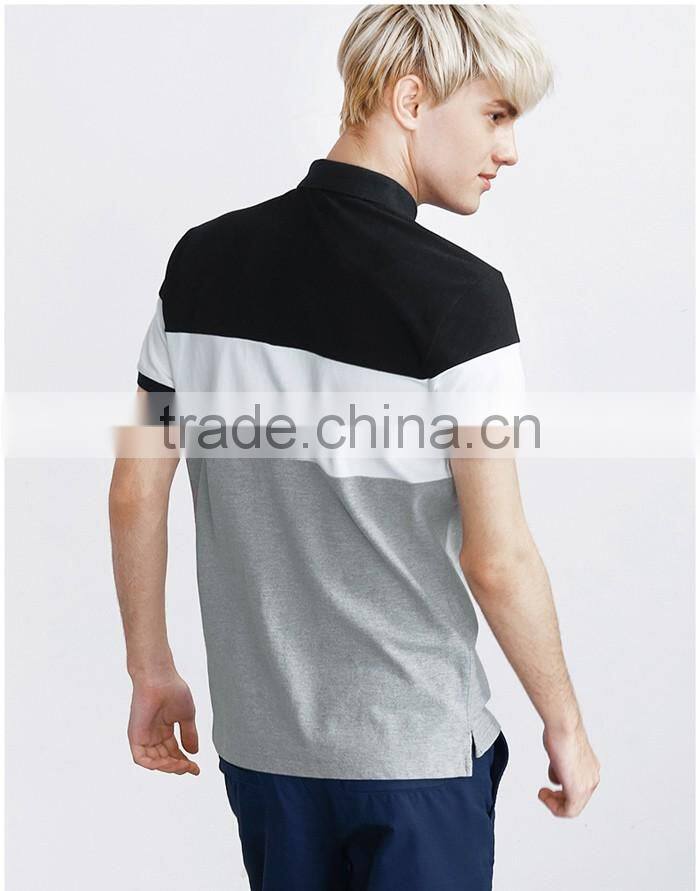 Colorblock plain customized logo polo shirts