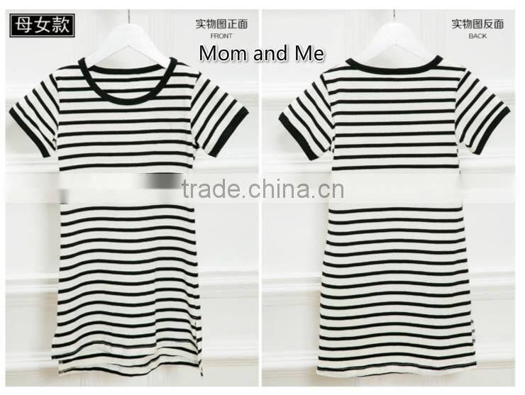 Mommy and Me Macthing Clothes Tank Tops Family Set Clothes Striped Clothing Tied Wholesaling