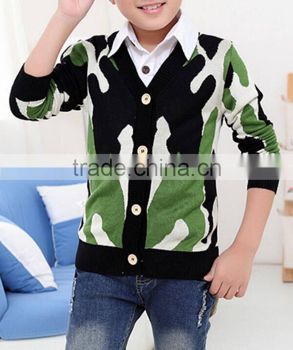 Camouflage Design Thin Knitted Sweater Cardigan Factory