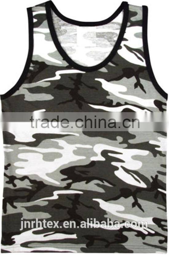 Custom Cotton Blend Wholesale Camo Tank Top