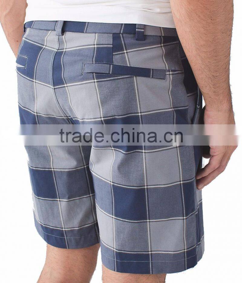 Soft cotton plaid cool man summer shorts