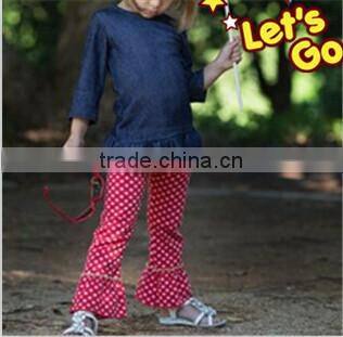 Easter spring fall 2016 ruffles baby girl boutique clothing holiday matching dots pants giggle moon girl cotton remake outfit