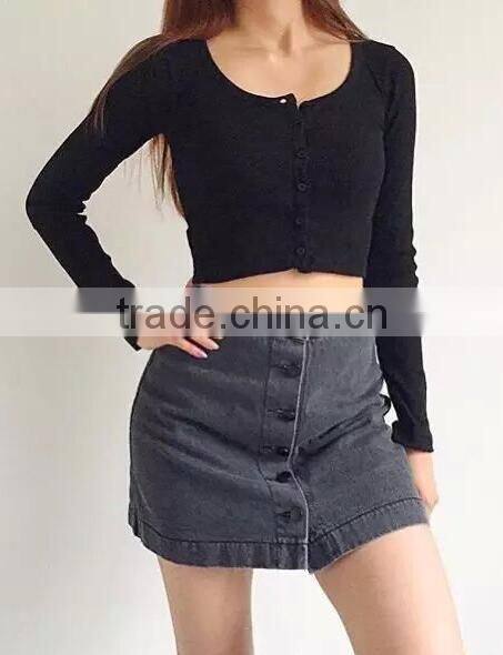 EY1984B Womens Black Cardigan,Women Short Cardigan